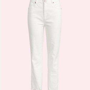 NWT LOFT High Waist Straight Crop White 6P 28